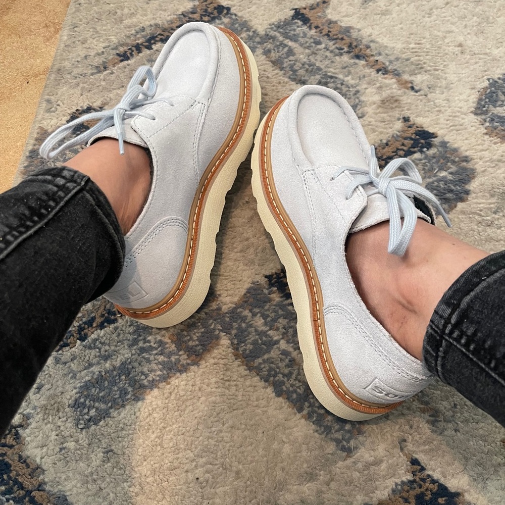 Women's Sorel baby blue Casual leather sued moccasin.